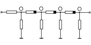 Four-node nonlinear passive circuit