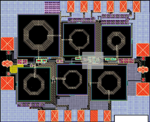 Layout of proposed UWB LNA for chip fabrication purpose