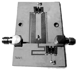 Manufactured microstrip tunable dual-mode filter with stub and two capacitors