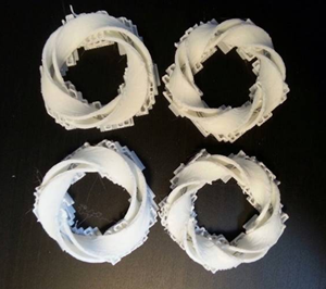 Printed metacells before post-processing