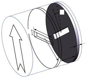 Narrowband filter-rotator of polarization plane in circular waveguide formed by pair of irises