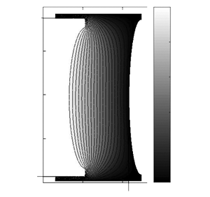 Electrical field distribution in HVGD electrode system with anode diaphragm